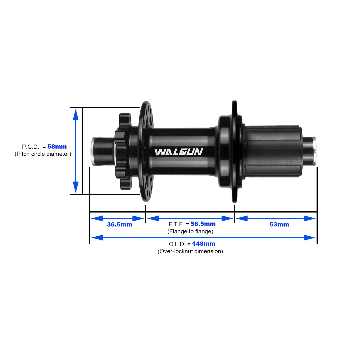WALGUN M1R Rear bike hub boost thru axle 12-148mm HG XD MS-Micro Spline freehub