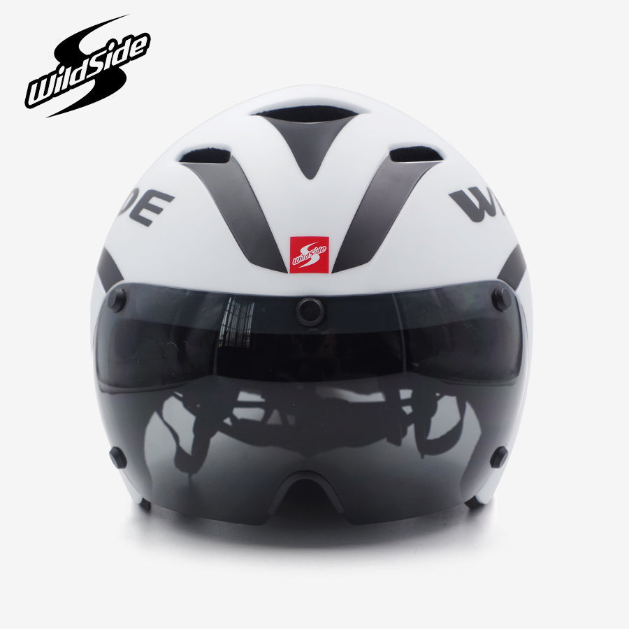 Wildside Tt Timetrial Tri Triathlon Aero Cycling Helmet With Lens Visor