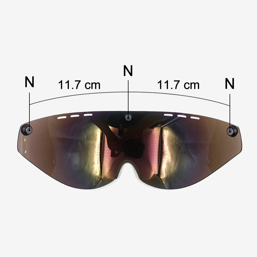 Aero cycling helmet sun visor lens accessories