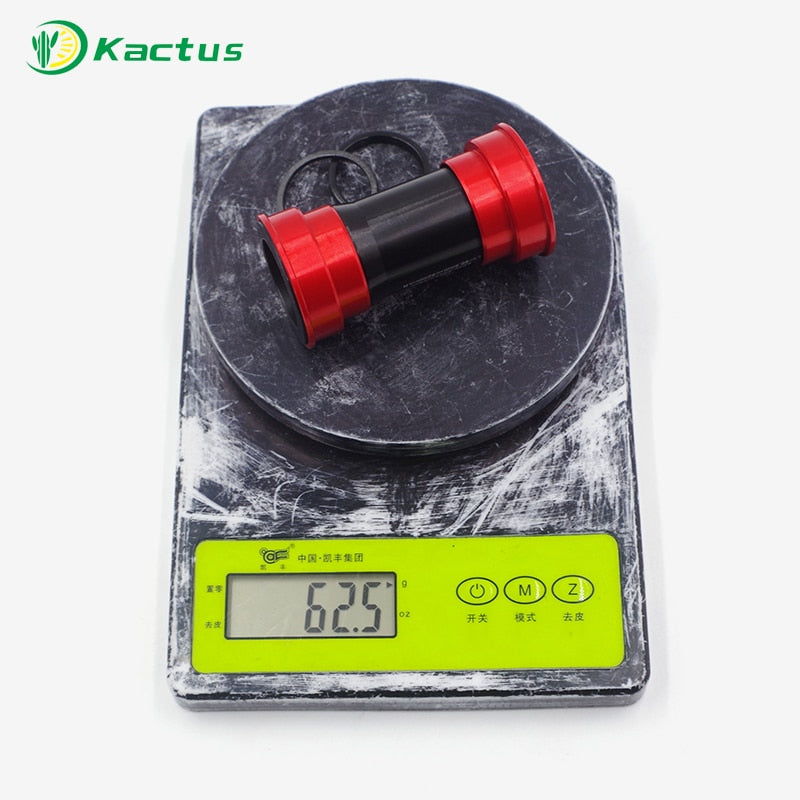 KACTUS TECH BB86 / BB92 Ceramic Bearing Press Fit Bike Bottom Bracket PF41 BB for 30mm Bicycle Crankset - Black / Red