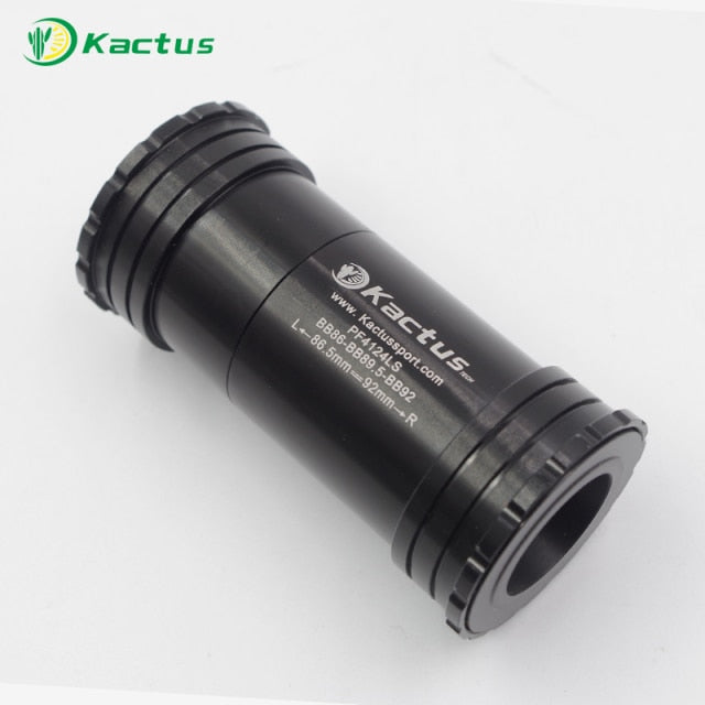 KACTUS TECH BB86 / BB92 Ceramic Bearing Press Fit Bike Bottom Bracket PF4124LS BB for 22mm 24mm Bicycle Crankset - Black / Red