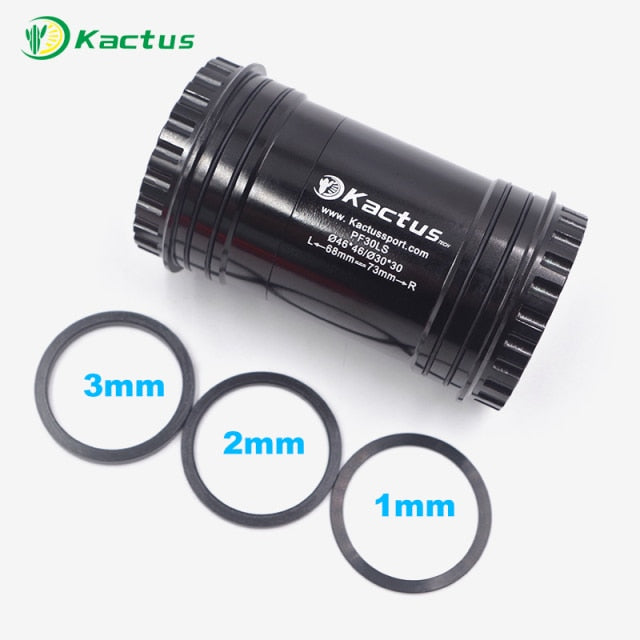 KACTUS TECH PF30 Ceramic Bearing Press Fit Bike Bottom Bracket BB for 30mm Bicycle Crankset - Black / Red