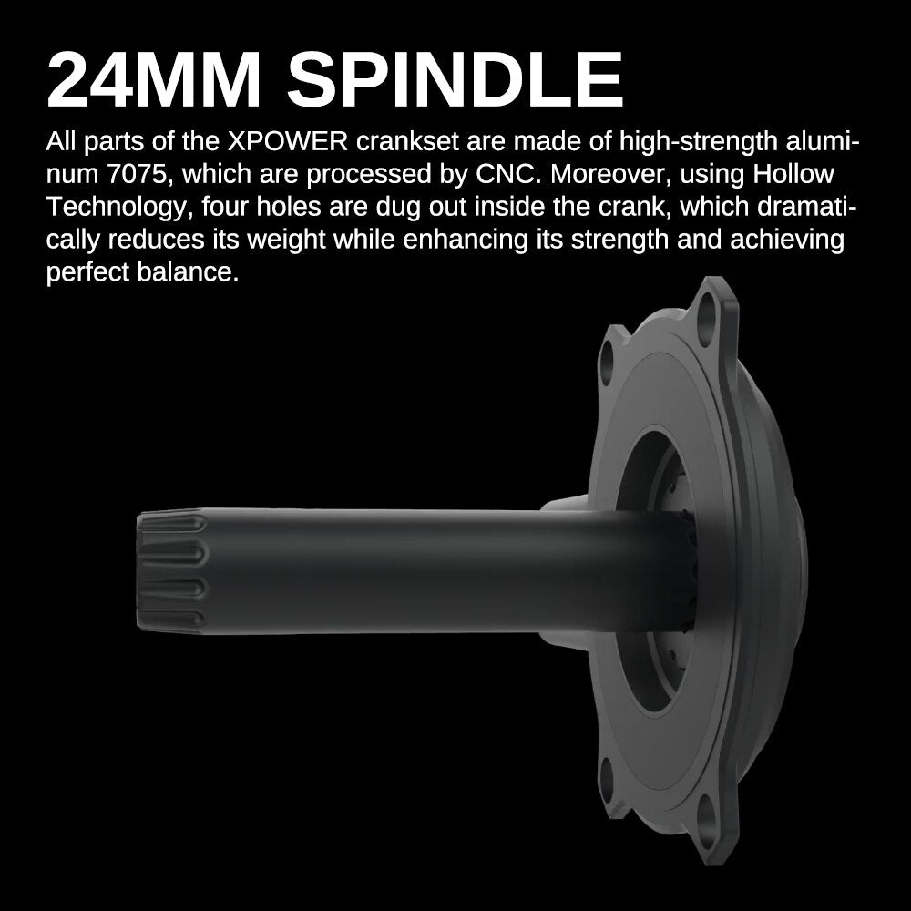 XCADEY XPOWER Spider Power Meter Bicycle Crankset for Road Bike