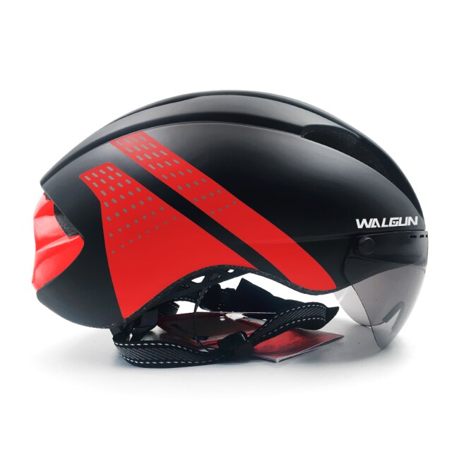 WALGUN WG374 Aero cycling helmet road bike with Sun visor lens