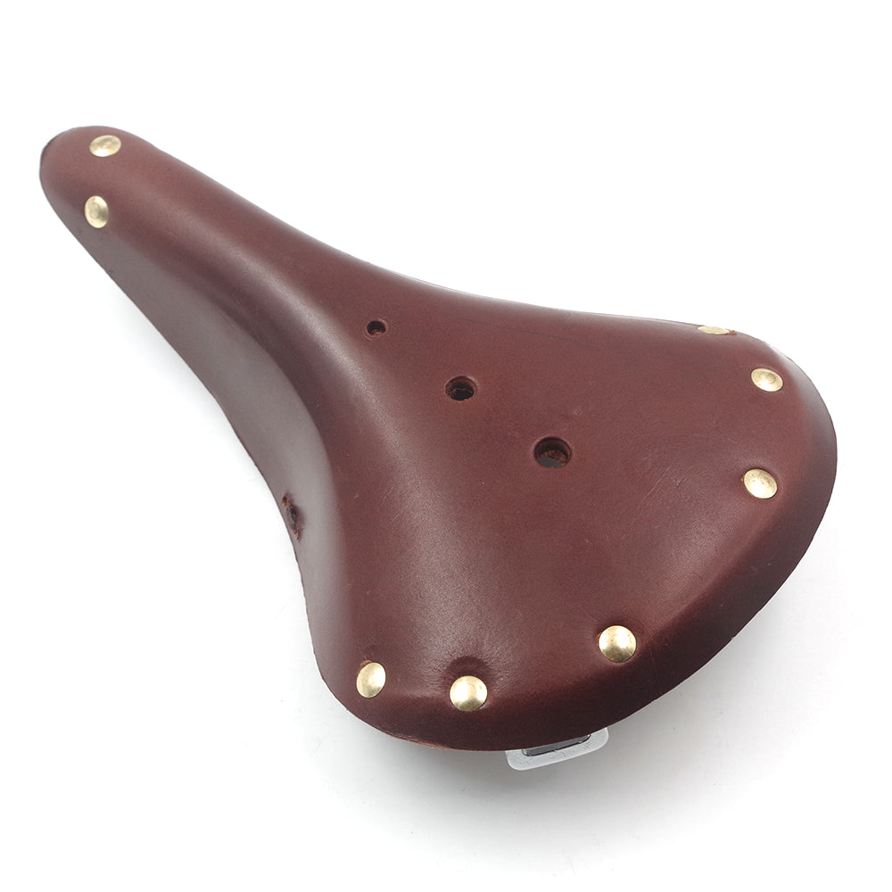 Handmade Retro Leather City Bike Saddles - Brown