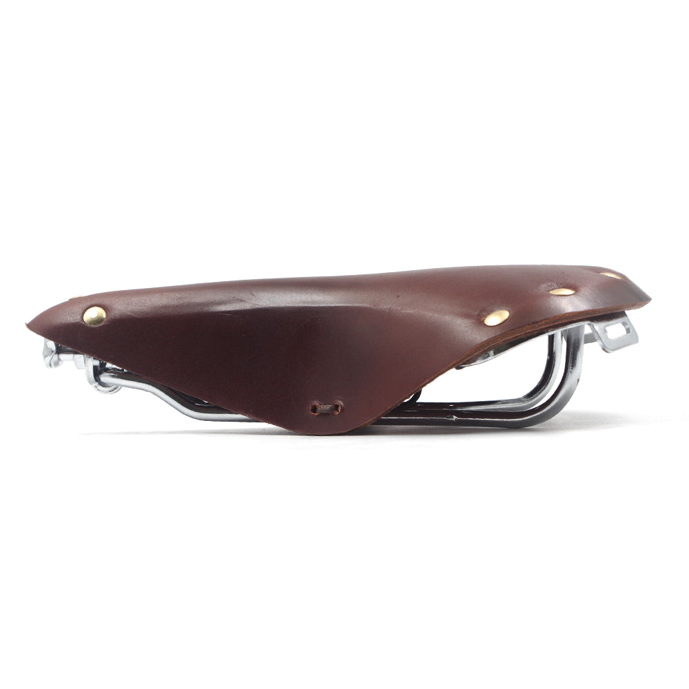 Handmade Retro Leather City Bike Saddles - Brown