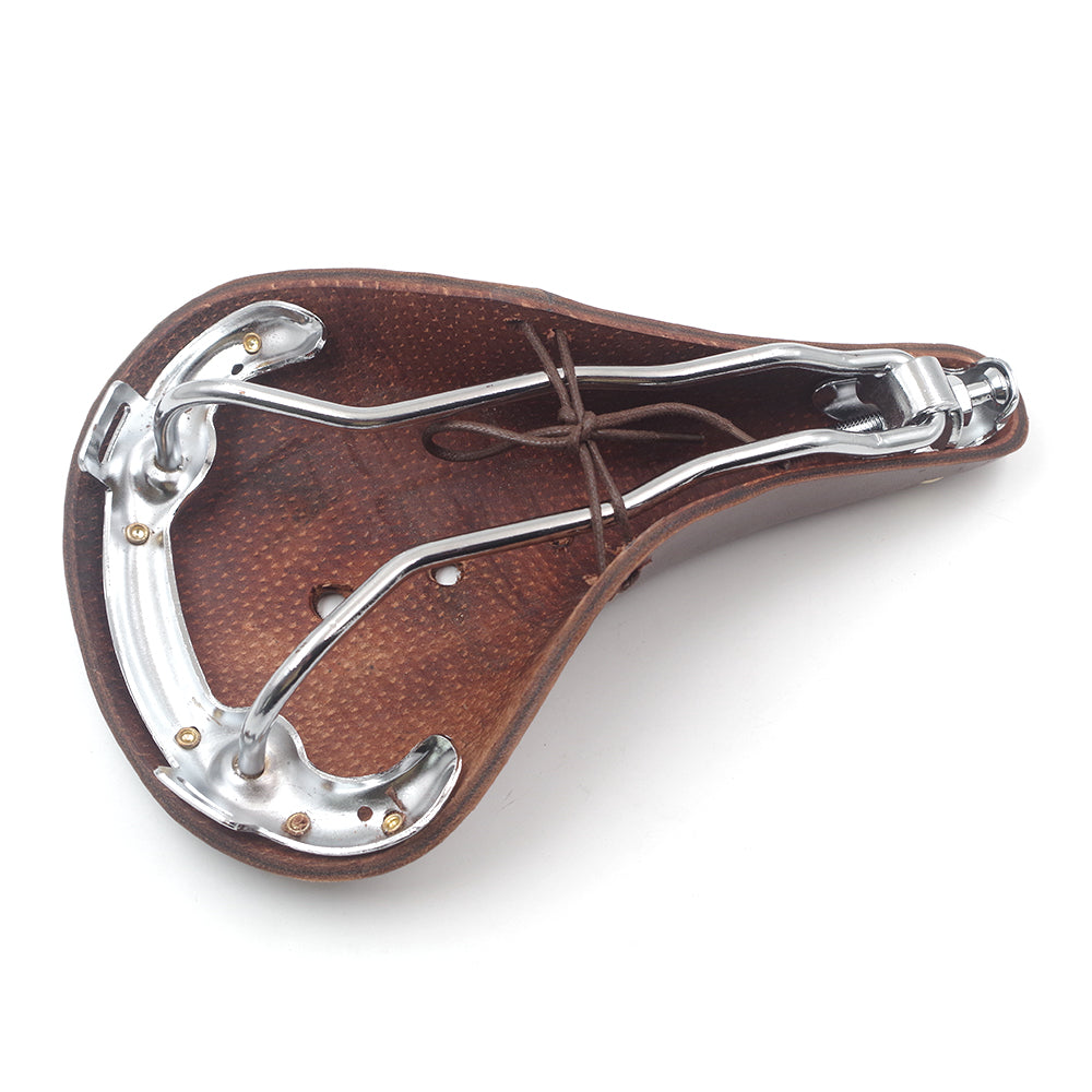 Handmade Retro Leather City Bike Saddles - Brown