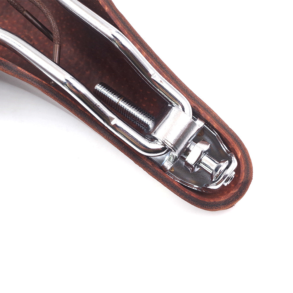 Handmade Retro Leather City Bike Saddles - Brown