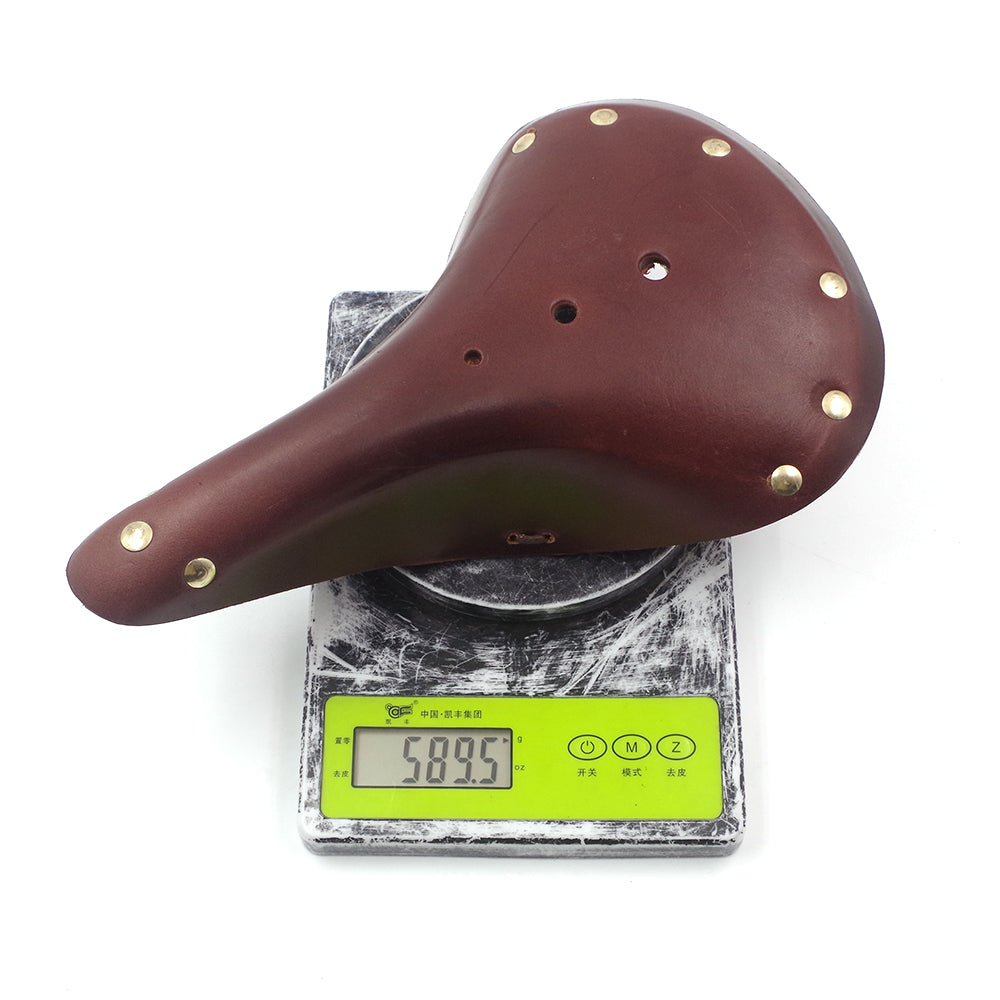 Handmade Retro Leather City Bike Saddles - Brown