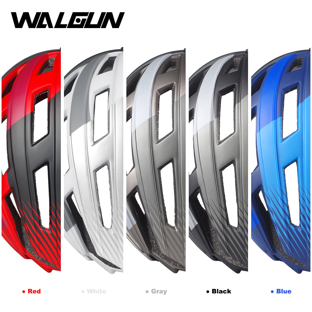 WALGUN WG983 MTB Mountain Bike Helmet L with LED Light Goggles Lens Sun Visor Road Bicycle Cycling Helmets for Men Women Adult