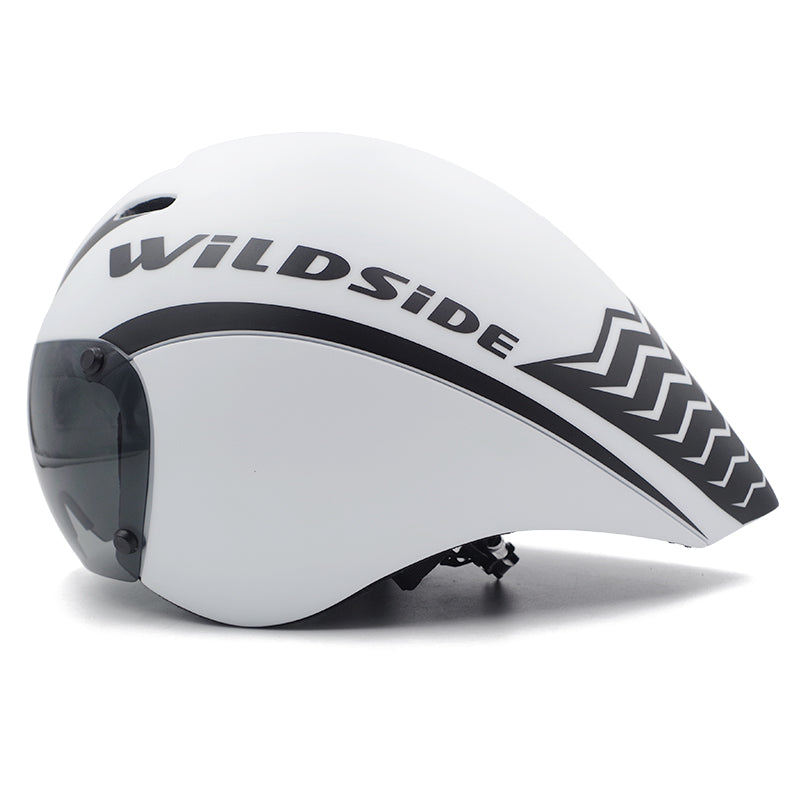 Wildside Tt Timetrial Tri Triathlon Aero Cycling Helmet With Lens Visor