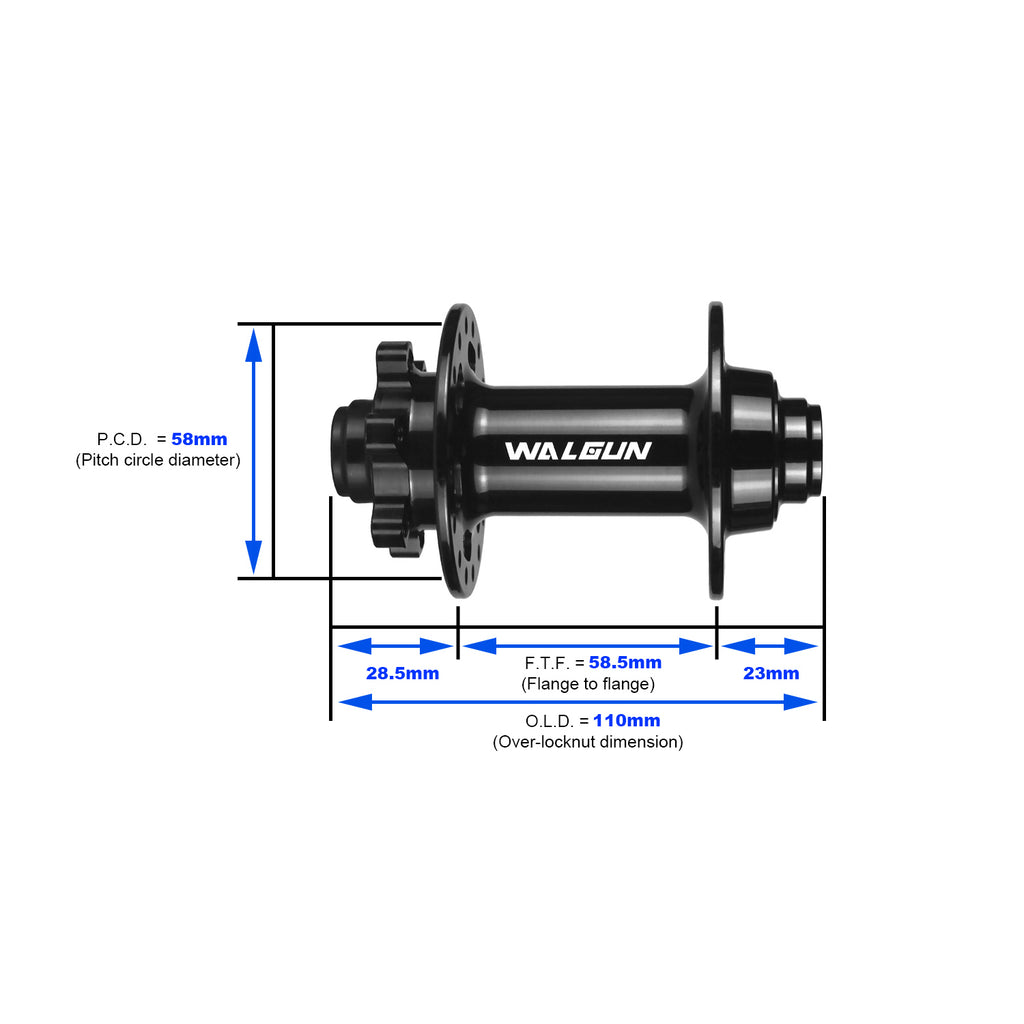 WALGUN M1F Front bike hub boost thru axle 15-110mm