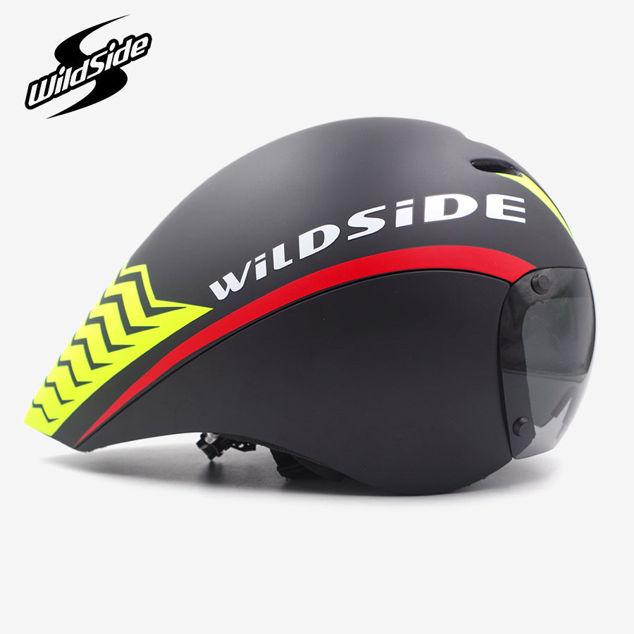 Wildside Tt Timetrial Tri Triathlon Aero Cycling Helmet With Lens Visor