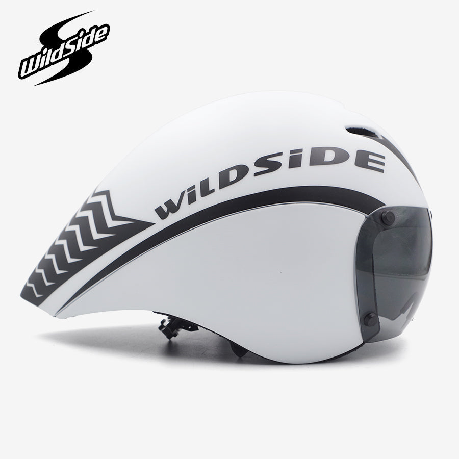 Wildside Tt Timetrial Tri Triathlon Aero Cycling Helmet With Lens Visor