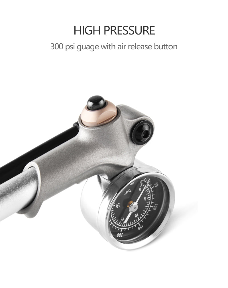 GIYO GS-02D Foldable high-pressure air bicycle pump-300psi