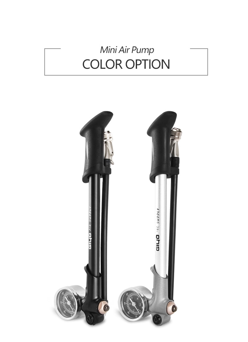 GIYO GS-02D Foldable high-pressure air bicycle pump-300psi