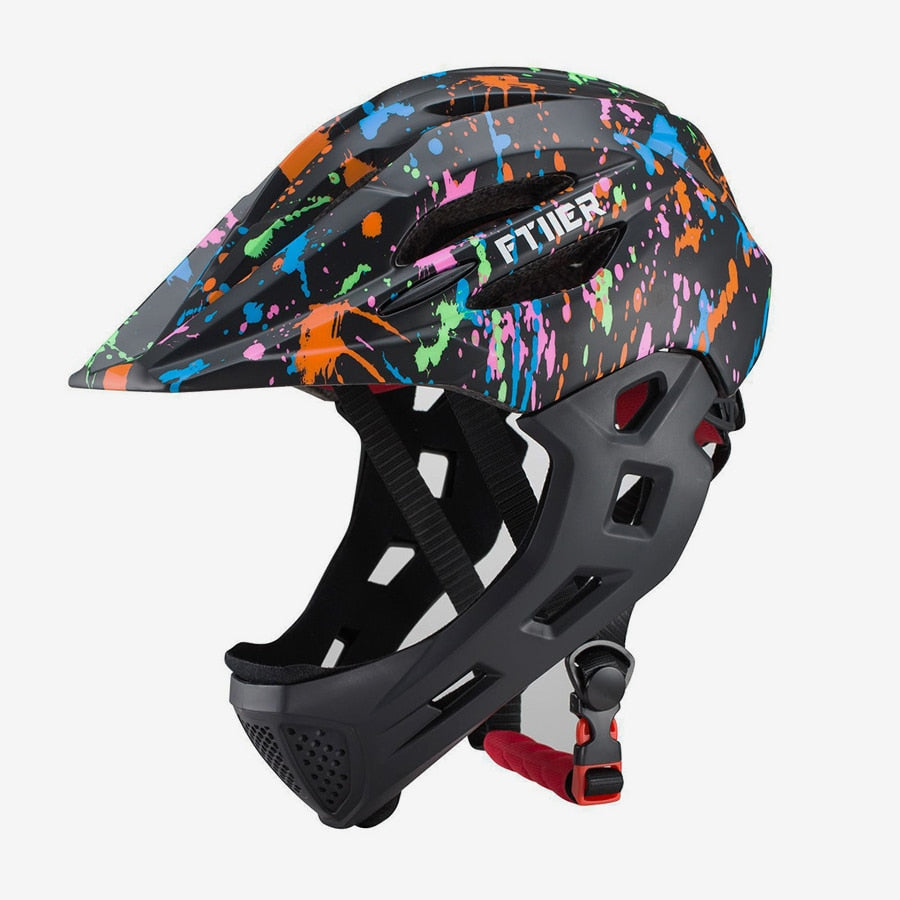 Full face kids bicycle helmet for child kids bike 5 - 10 year old