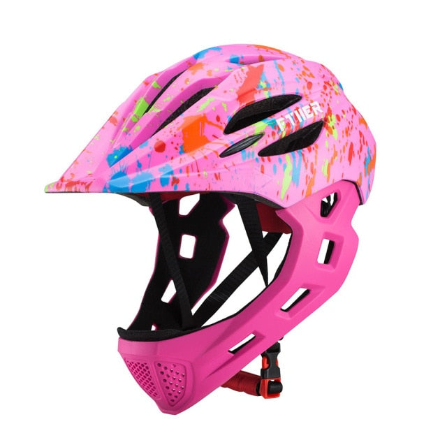 Full face kids bicycle helmet for child kids bike 5 - 10 year old