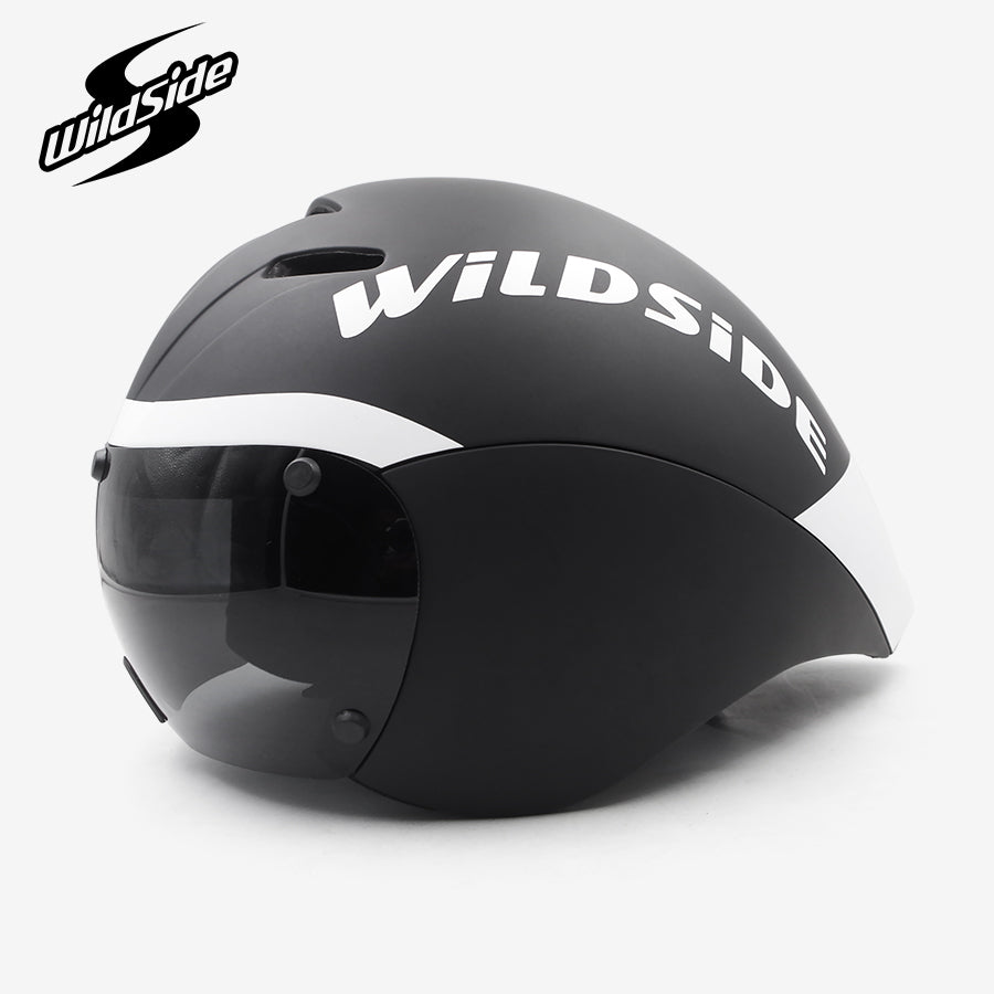 Wildside Tt Timetrial Tri Triathlon Aero Cycling Helmet With Lens Visor