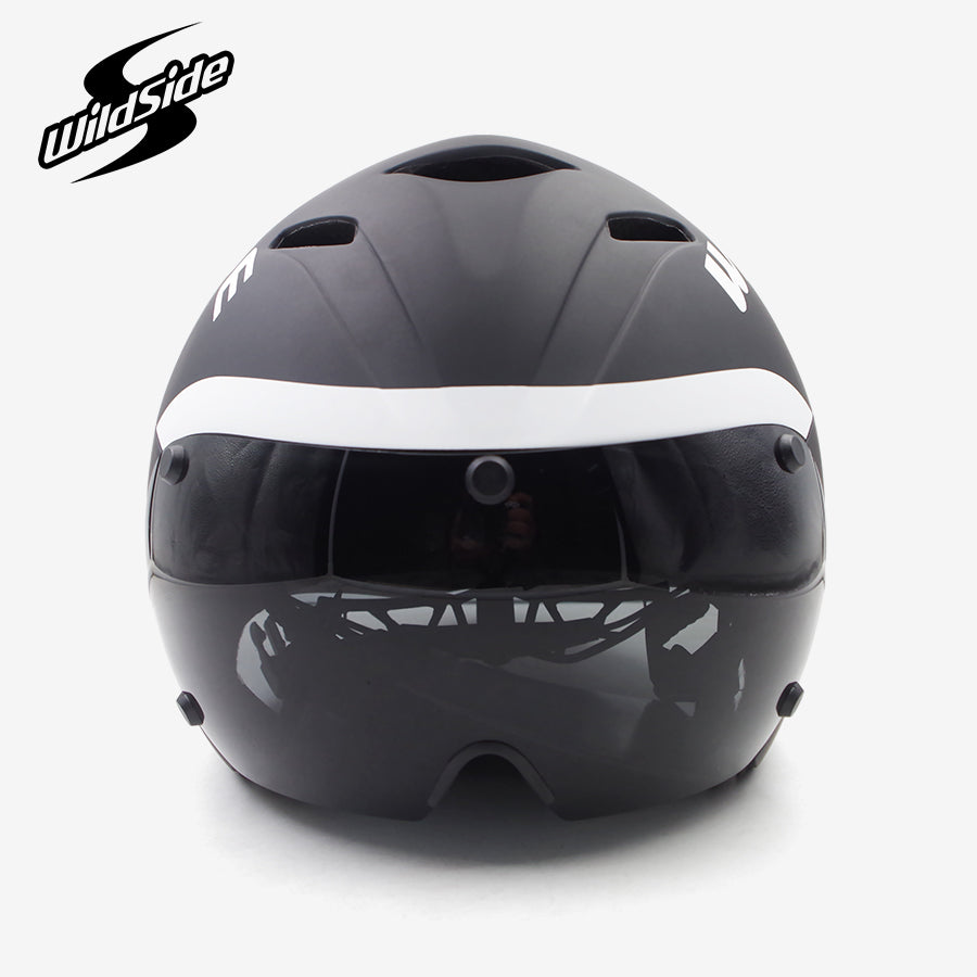 Wildside Tt Timetrial Tri Triathlon Aero Cycling Helmet With Lens Visor
