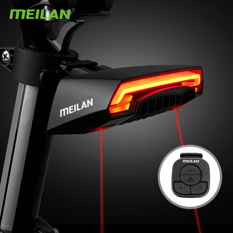 Meilan X5 Wireless Remote Control Bike Brake Light Bicycle Laser Light