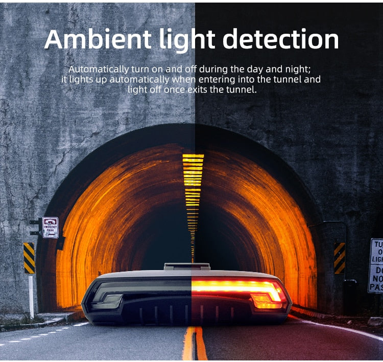 Meilan X5 Wireless Remote Control Bike Brake Light Bicycle Laser Light