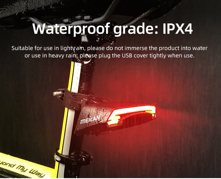 Meilan X5 Wireless Remote Control Bike Brake Light Bicycle Laser Light