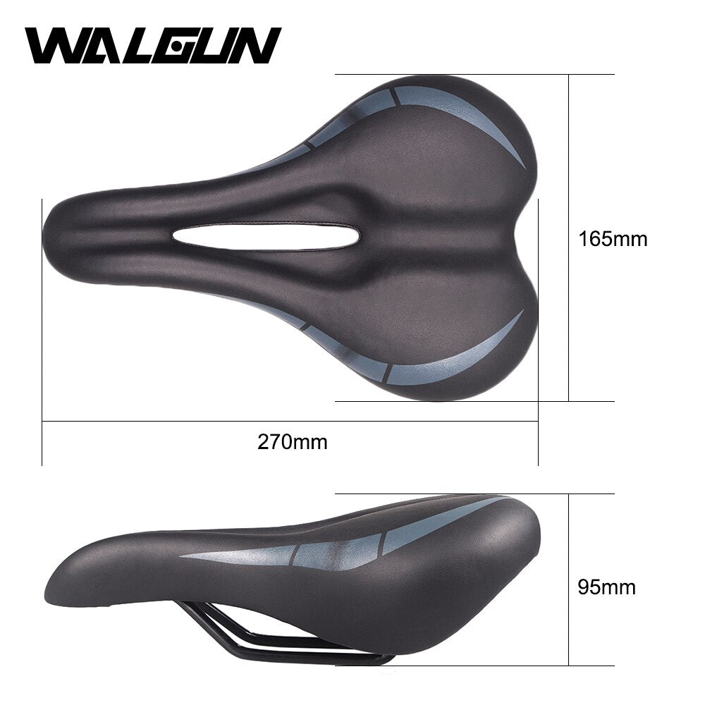 WALGUN WG703 Comfortable Big Fat Bike Saddles Exercise Bike Seat Scooter Saddle for Men Women