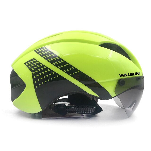WALGUN WG374 Aero cycling helmet road bike with Sun visor lens