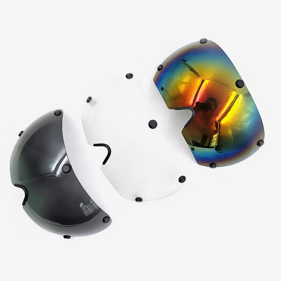 WILDSIDE Tt Timetrial Tri Triathlon helmet Goggles White Gray Colorful Sun Visor Lens Accessories