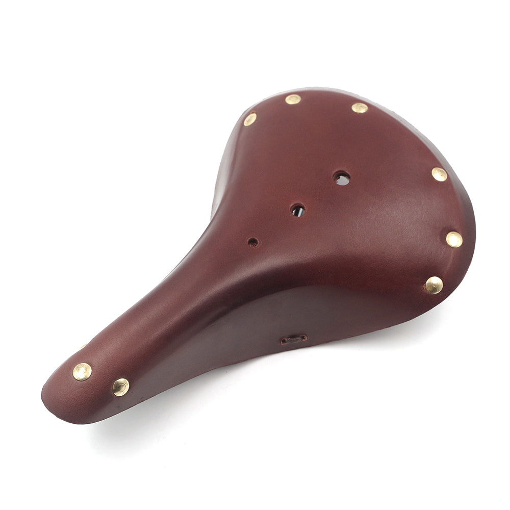 Handmade Retro Leather City Bike Saddles - Brown