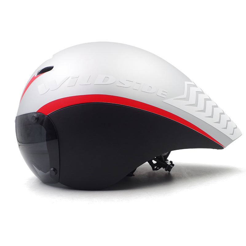 Wildside Tt Timetrial Tri Triathlon Aero Cycling Helmet With Lens Visor