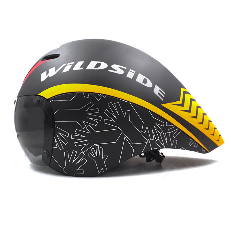Wildside Tt Timetrial Tri Triathlon Aero Cycling Helmet With Lens Visor